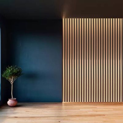 التحكم في الضوضاء الألواح الصوتية الخشبية للجدران والسقف 600x2400mm