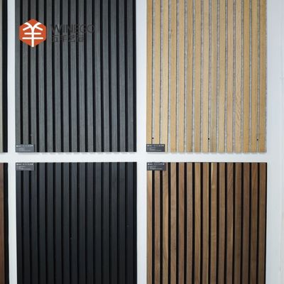 لوحة صوتية عصرية من الخشب مع دعم من شعير بي تي للجدران والسقف